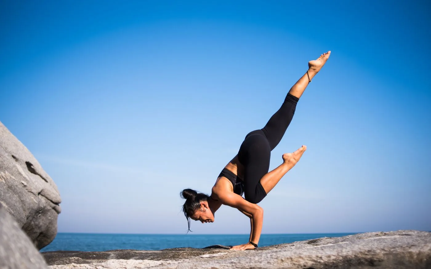 Yoga and stretching outdoors
